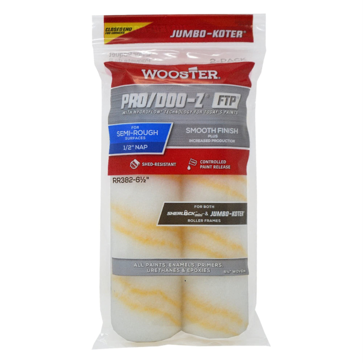 PRODOOZ JUNIOR KOTER 1/2 INCH ROLLER COVER 2 PACK